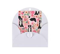 Buste di carta perlate con fibbia di amore di festa con stampa cane che saluta verticale pensando di te carte 15,2 x 10,