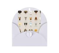 Buste di carta perlate con stampa di razza di cane con fibbia di amore per le vacanze che saluta verticale Thinking Of You Carte 15,2