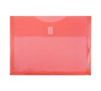 Buste di espansione in plastica in plastica in jam con chiusura a gancio e loop - Opuscolo di lettere - 9 3/4 x 13 con espansione da 1 pollice - ross