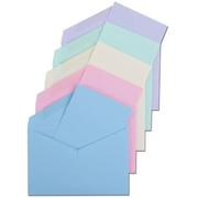 Buste e biglietti color pastello, 100 pezzi, formato 9 cm, mix colore