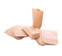 Buste fondo quadro marroni, 25 pezzi: sacchetti carta kraft piccoli, borse per alimenti, confezioni regalo da riempire, imballaggi naturali per feste, 14 x 22 x 5,6 cm