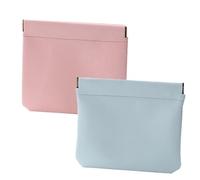 Buste for borse OneTreeTime, buste con chiusura a scatto OTT, OTT - Custodia organizer in pelle con chiusura a scatto personalizzata(Square: Pink+Blue)