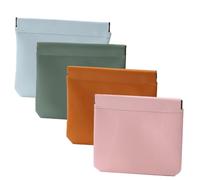 Buste for borse OneTreeTime, buste con chiusura a scatto OTT, OTT - Custodia organizer in pelle con chiusura a scatto personalizzata(Square Pink+Blue+Yellow+Green)