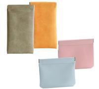 Buste for borse OneTreeTime, buste con chiusura a scatto OTT, OTT - Custodia organizer in pelle con chiusura a scatto personalizzata(Square PinkBlue+slim YellowGreen)