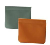 Buste for borse OneTreeTime, buste con chiusura a scatto OTT, OTT - Custodia organizer in pelle con chiusura a scatto personalizzata(Square: Yellow+Green)