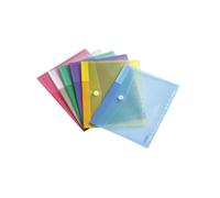 Buste forate con bottone in felcro - A4 - PP - colori assortiti - Djois - conf.