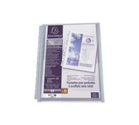 Buste forate con soffietto - PPL - 22 x 30 cm - trasparente - Exacompta - conf.