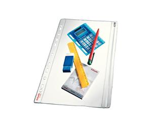 Buste forate con zip - PVC - 19 x 30 cm - Esselte - conf. 5 pezzi