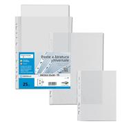 Buste forate Ercole - PVC liscio - 22 x 30 cm - trasparente - Sei Rota