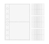 Buste forate per raccoglitori, 10 pezzi, 6 anelli, buste trasparenti, raccoglitori ad anelli, raccoglitori, raccoglitori, buste budget Zipless