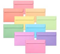 Buste formato C6, confezione da 50 buste colorate per inviti, 114 x 162 mm, 10 colori pastello