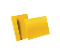 Durable 172304 Buste con Aletta Pieghevole di Aggancio A4 Orizzontale, Confezioni da 50 Pezzi, Giallo