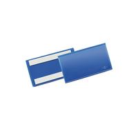 Buste identificative - con bande adesive - 150 x 67 mm - blu - Durable - conf. 5
