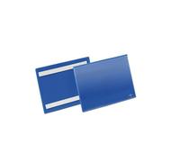 Buste identificative - con bande adesive - A5 orizzontale - blu - Durable - conf