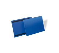 Durable 174207 Buste con Bande Magnetiche, 150 x 67 mm, Confezione da 50 Pezzi, Blu