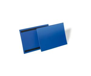 Buste identificative magnetiche - A4 orizzontale - blu - Durable - conf. 50 pezz