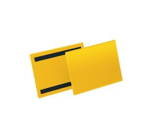 Buste identificative magnetiche - A5 orizzontale - giallo - Durable - conf. 50 p