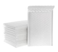 Buste imbottite con chiusura automatica, Buste postali imbottite in polietilene a bolle d'aria, multicolori, in diverse misure, confezione da 50(White-50pcs,15 * 20cm)