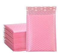 Buste imbottite con chiusura automatica, Confezione da 50 buste postali imbottite in polietilene con chiusura autosigillante, multicolori, di varie dimensioni(Pink,18 * 23cm)