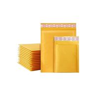 Buste imbottite con chiusura automatica, Confezione da 50 buste postali imbottite multicolori(50pcs-yellow,15 * 18cm)
