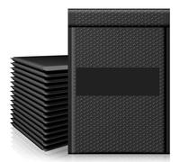 Buste Imbottite Foderate Buste a bolle bianche, buste in schiuma impermeabili, for spedizione, in plastica autosigillanti for imballaggio Per L'imballaggio(Black- 15x18cm,30PCS)