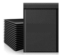 Buste Imbottite Foderate Buste imbottite con bolle d'aria rosa in polietilene, buste autosigillanti, nere for imballaggio di libri Per L'imballaggio(11X11cm-black,1pcs)