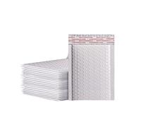 Buste Imbottite Per Spedizioni Buste imbottite a bolle da 50 pezzi foderate postali antiurto impermeabili Autosigillanti Rosa Forniture for piccole imprese(White,13 * 18cm)