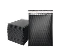 Buste Imbottite Per Spedizioni Buste postali imbottite a bolle buste a nere da 50 pezzi in poliestere for l'imballaggio autosigillanti for spedizioni Imbottitura a(Noir,11 * 15cm)