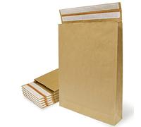 Buste in carta kraft con doppia striscia in silicone da 3 tasselli per spedizione e imballaggio. Sacchetti di carta per inviare vestiti, accessori, decorazioni o regali - Ofituria