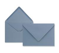 Buste in grigio blu - 75 buste - buste DIN C5 22,0 x 15,4 cm - colla umida senza finestra - Natale, biglietti d'auguri - serie FarbenFroh