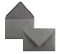 Buste in grigio grafite/grigio scuro - 75 pezzi - buste DIN C5 22,0 x 15,4 cm - Incollaggio a umido senza finestre - Natale, biglietti d'auguri - serie FarbenFroh