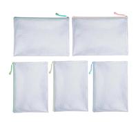 Buste In Rete Con Zip 5 Pezzi Astuccio Portamatite Organizer Portadocumenti
