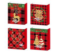 Buste Natalizie Assortite - Set da 12 Pezzi, 11x13.5x6.5 cm, Taglia XS, Motivi Festivi Eleganti