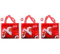 Buste Natalizie Regali Natale Coca Cola Babbo Natale Confezione 3 Borse Nuove