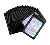 Buste olografiche, chiusura sicura, 100 pezzi, buste in alluminio, búste per imballaggio, design trasparente, ideali per le piccole imprese