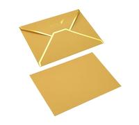 Buste per biglietti Buste for biglietti da visita 20 pezzi con patta a V 7 x 5 pollici carta patinata perlata multicolore(Golden)