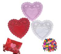 Buste per centrini di San Valentino, 100 pezzi, set regalo per San Valentino, a forma di cuore, buste per San Valentino, biglietti di auguri vuoti per anniversario, festa della mamma, scambio di