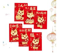 Buste per contanti di Capodanno - 2026 buste rosse per l'anno del cavallo, 6 articoli per feste per gli amanti della cultura aziendale, collezionisti, matrimoni, compleanni, ufficio, celebrazioni