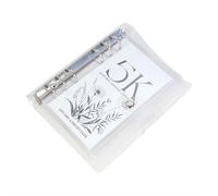 Buste per il risparmio di denaro, libro di contanti con copertina in PVC e raccoglitore ad anelli, organizzatore finanziario per risparmi personali e monitoraggio delle spese (5K) (5K)