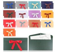 Buste per Lettere Multicolore 22 x 11 cm 28pezzi 250 g/m² 14 Couleurs avec Ruban per Regalo Fai Da Te Matrimoni Inviti Compleanno Biglietti d'auguri