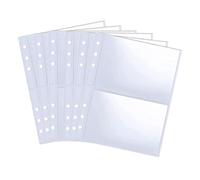 Buste per raccoglitore A5 - 30 tasche trasparenti A5 forate, 6 pagine ad anelli, buste in plastica da 120 micron per foto, cartoline, documenti