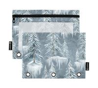 Buste per raccoglitori a 3 fori, per raccoglitori a 3 anelli, confezione da 2 pezzi, per insegnanti, ufficio, cedro ghiaccio