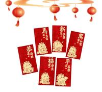 Buste per soldi, lamina d'oro goffratura tradizionale, anno del cavallo, buste rosse 2026, per capodanno lunare, festival di primavera, matrimonio, fidanzamento, compleanno, uomini, donne, ragazzi