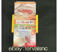 BUSTE PER SOTTOVUOTO CONF. DA 40 PZ. MISURA 15X40 ORIGINALI REBER 6730N