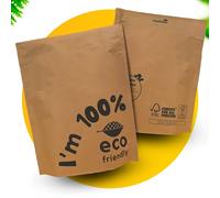 Buste per Spedizioni in Carta Kraft 24 x 30 cm, Confezione da 25 - Sacchetti di Spedizione Resistenti e Riciclabili per Pacchi, Abbigliamento ed E-commerce - Chiusura Autoadesiva Senza Plastica