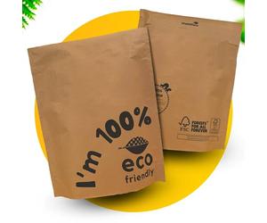 Buste per Spedizioni in Carta Kraft 24 x 30 cm, Confezione da 50 - Sacchetti di Spedizione Resistenti e Riciclabili per Pacchi, Abbigliamento ed E-commerce - Chiusura Autoadesiva Senza Plastica