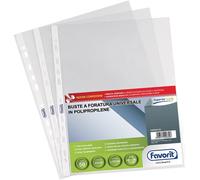 Buste Perforate, Lucide, Alto Spessore, 22 X 30 Cm, 50 Pezzi, Trasparenti