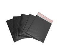 Buste Pluriball Buste postali imbottite da 50 pezzi con caratteristiche antiurto e impermeabili for piccole imprese - Buste imbottite foderate in polietilene autosigillanti(Black,18 * 23cm)