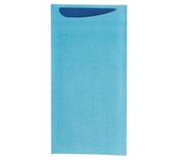 Buste Porta Posate + Tovagliolo Dry Tissue 33X40 90 + 10Pe G/M2 11,2X22,5 M Turchese Cellulosa - 250 Unità