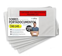 Buste Portadocumenti Adesive 240x140mm, Packing List, Buste Trasparenti per Spedizioni, Fatture, Bolle di Consegna e Documenti, Impermeabili con Forte Adesione - m-office (100 pezzi)